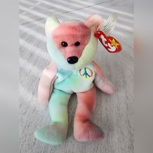 Ty Beanie Babies Peace Bear Vintage 1996